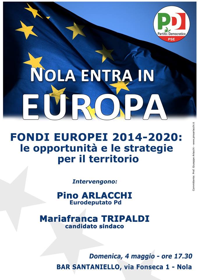 Domenica alle 17.30 a Nola convegno-dibattito sui fondi europei con la candidata sindaco Tripaldi