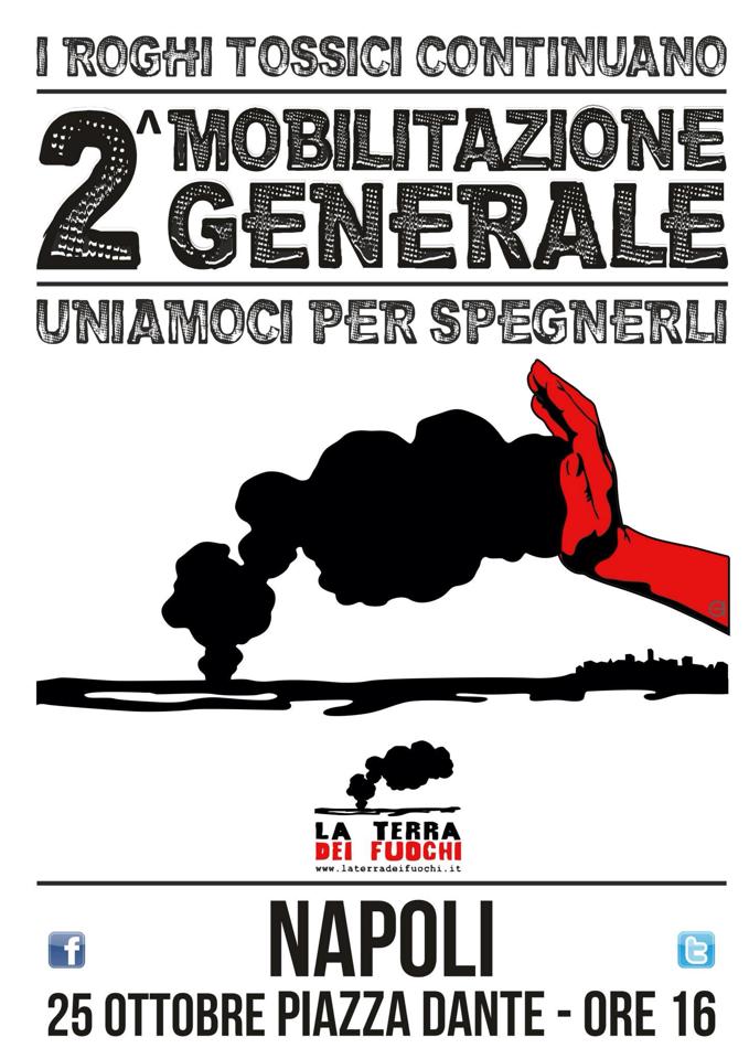 Il 25 ottobre a Napoli, mobilitazione generale contro i roghi tossici
