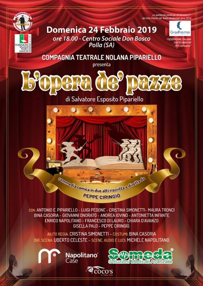 Nuovo debutto per la compagnia teatrale Pipariello: va in scena “Teatro amore mio”