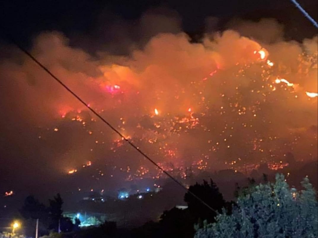 Maxi incendio doloso nei pressi di Palermo: distrutto il bosco di Altofonte