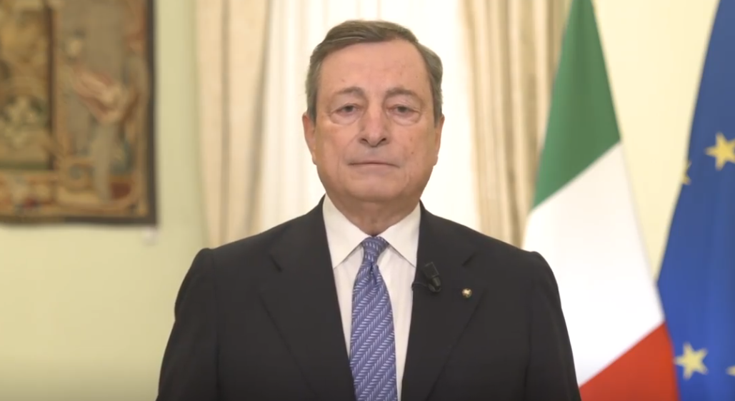 Draghi: “La pandemia non è finita ma si intravede l’uscita non lontana”