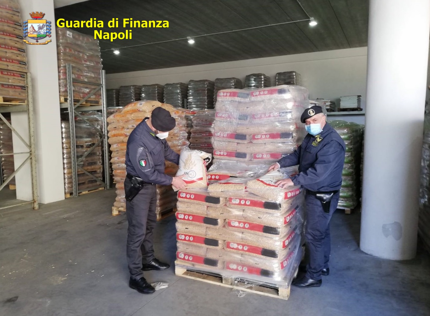 Maxi sequestro di pellet nel Napoletano: requisite oltre 200 tonnellate