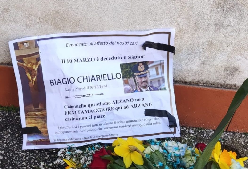 Minacce di morte al comandante Biagio Chiariello: recapitato manifesto funebre