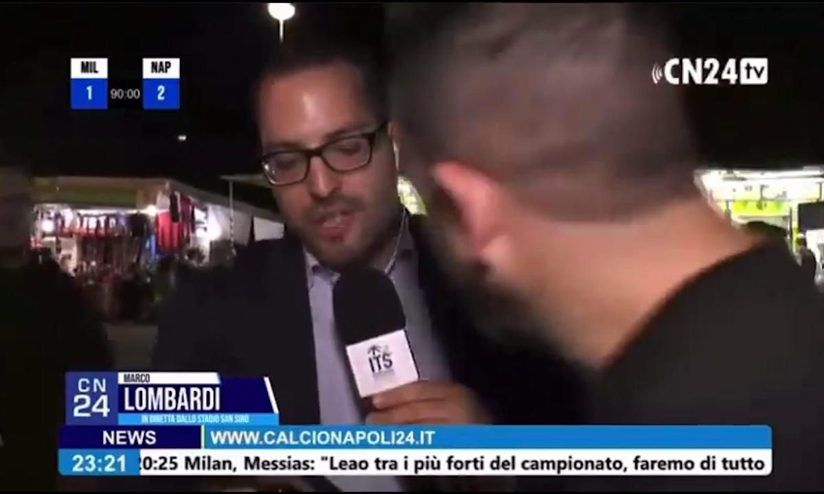 Milan-Napoli: Daspo di 5 anni per il tifoso che aveva offeso in diretta il giornalista napoletano